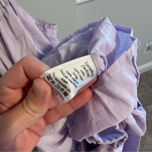 ShopBop Something Navy Purple Lilac Cutout Maxi Dress Large - Picture 8 of 11